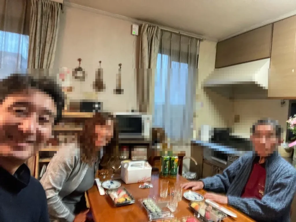 023年10月15日、91歳の父と姉と３人での夕食＠埼玉の父の家